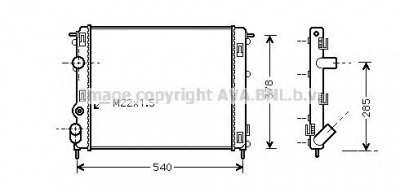 AVA QUALITY COOLING rta2302 -  Радиатор, охлаждение двигателя